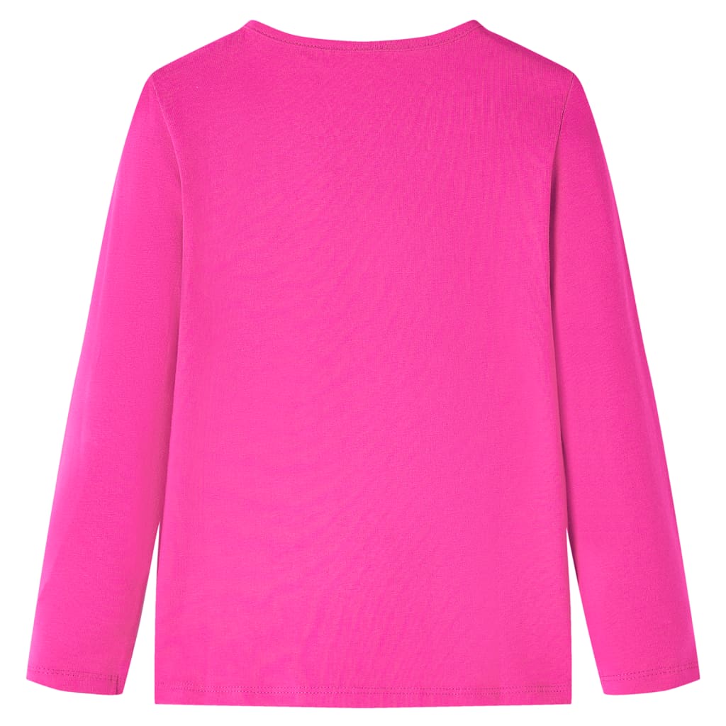 Vidaxl kindershirt met lange mouwen 104 donkerroze