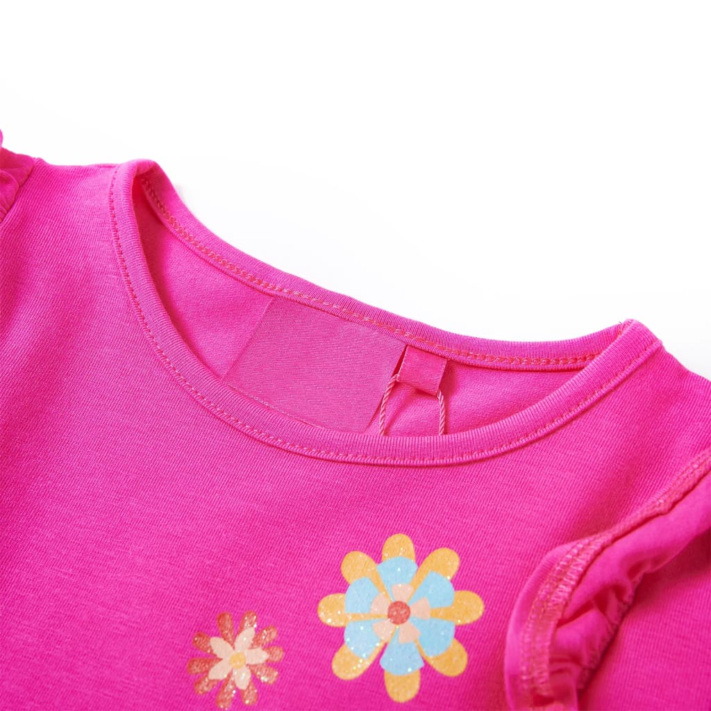 Vidaxl kindershirt met lange mouwen 104 donkerroze