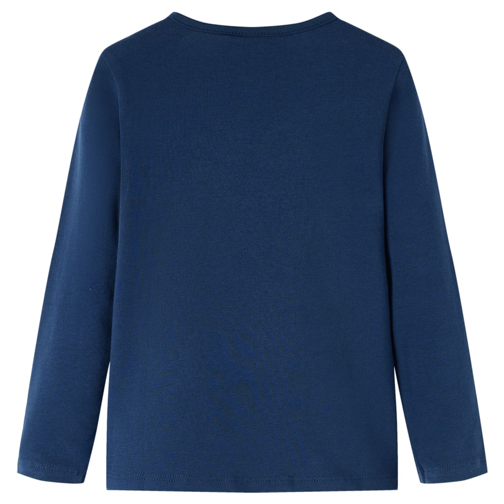 Vidaxl kindershirt met lange mouwen 128 marineblauw