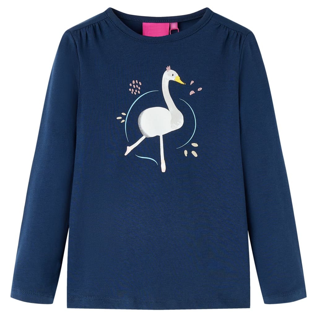 Vidaxl kindershirt met lange mouwen 140 marineblauw