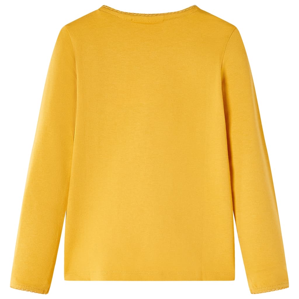 Vidaxl kindershirt met lange mouwen 116 donkerokerkleurig