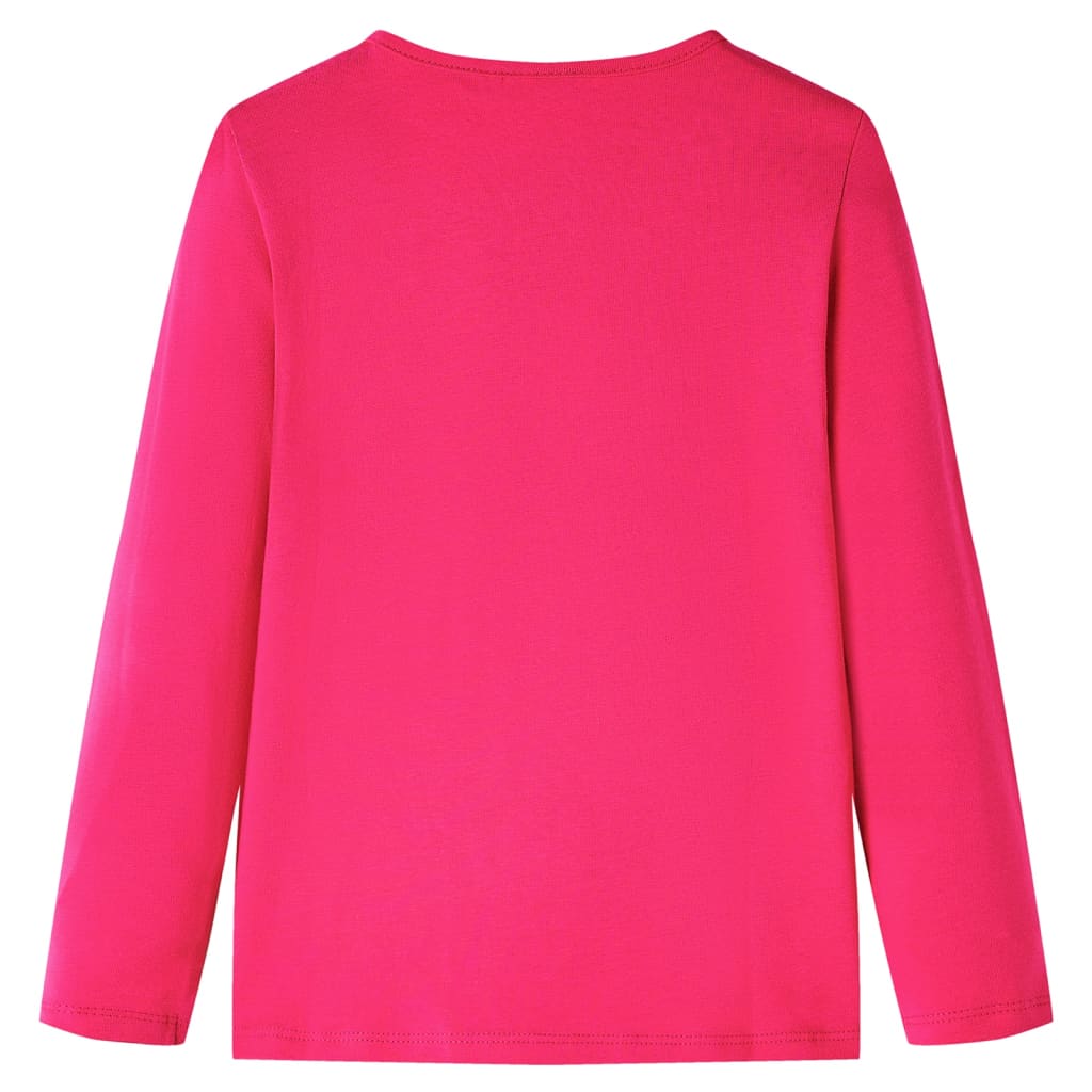 Vidaxl kindershirt met lange mouwen 128 felroze