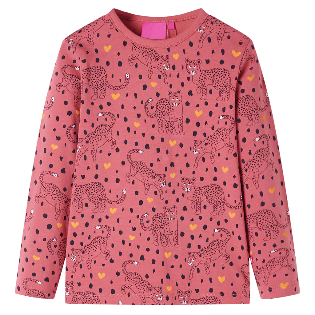 Vidaxl kinderpyjama met lange mouwen 128 oudroze