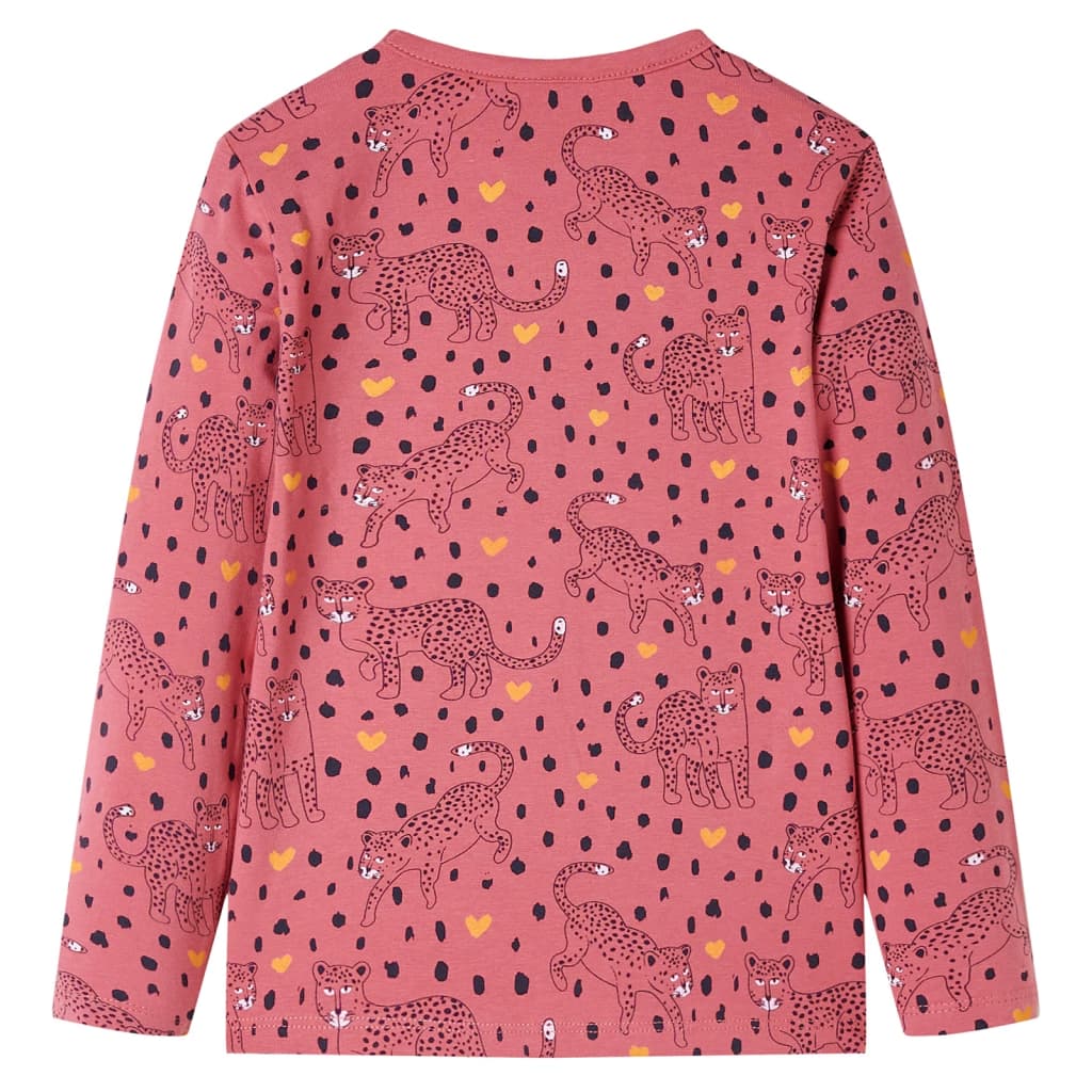 Vidaxl kinderpyjama met lange mouwen 128 oudroze