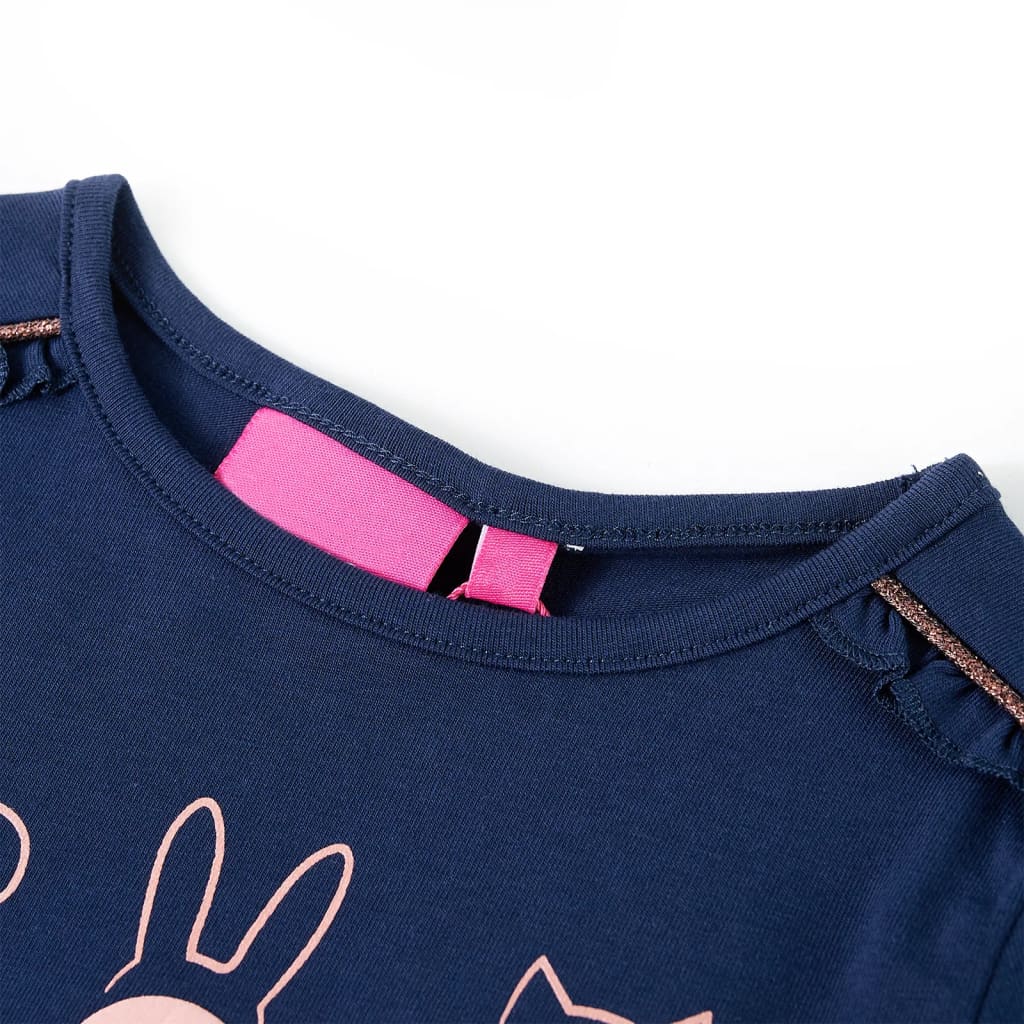 Vidaxl kindershirt met lange mouwen 140 marineblauw