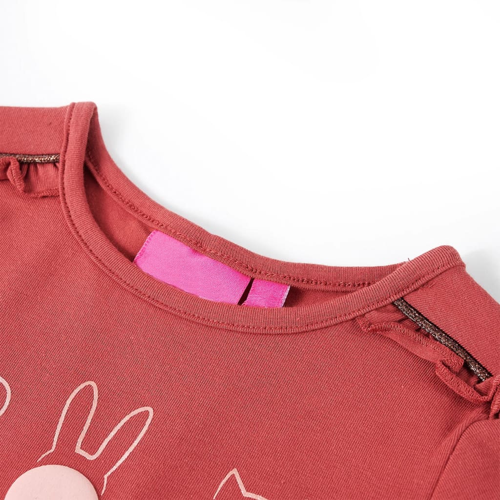 Vidaxl kindershirt met lange mouwen 104 rozebruin
