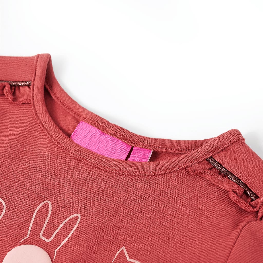 Vidaxl kindershirt met lange mouwen 140 rozebruin
