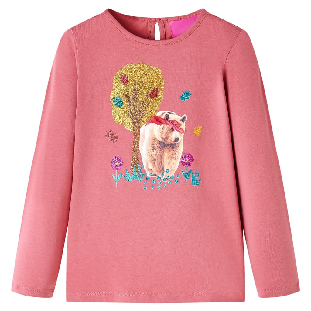 Vidaxl kindershirt met lange mouwen 140 oudroze
