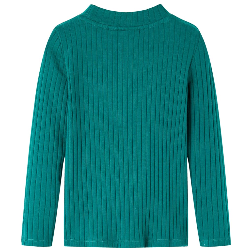 Vidaxl kindershirt met lange mouwen geribd 104 donkergroen