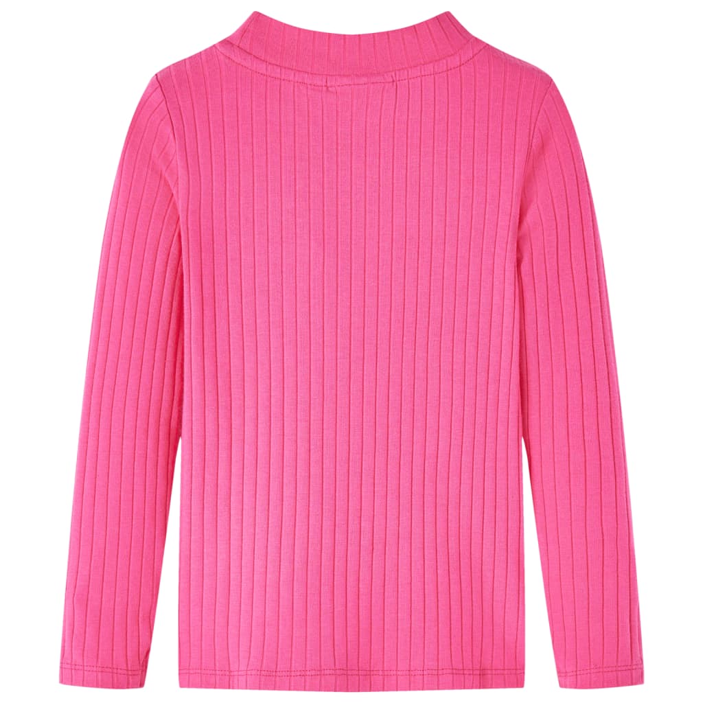 Vidaxl kindershirt met lange mouwen geribd 92 felroze