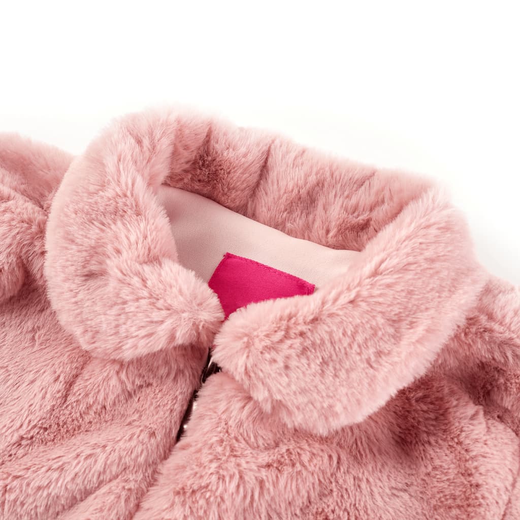Vidaxl kinderjas 116 kunstvacht roze