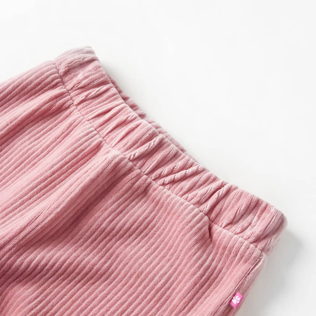 Vidaxl kinderbroek 128 ribfluweel lichtroze