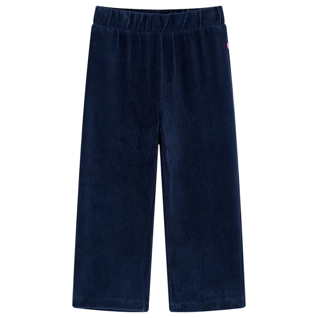 Vidaxl kinderbroek 116 ribfluweel marineblauw