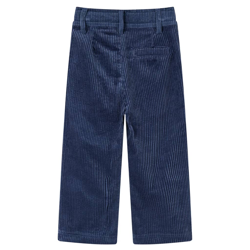 Vidaxl kinderbroek 92 ribfluweel marineblauw