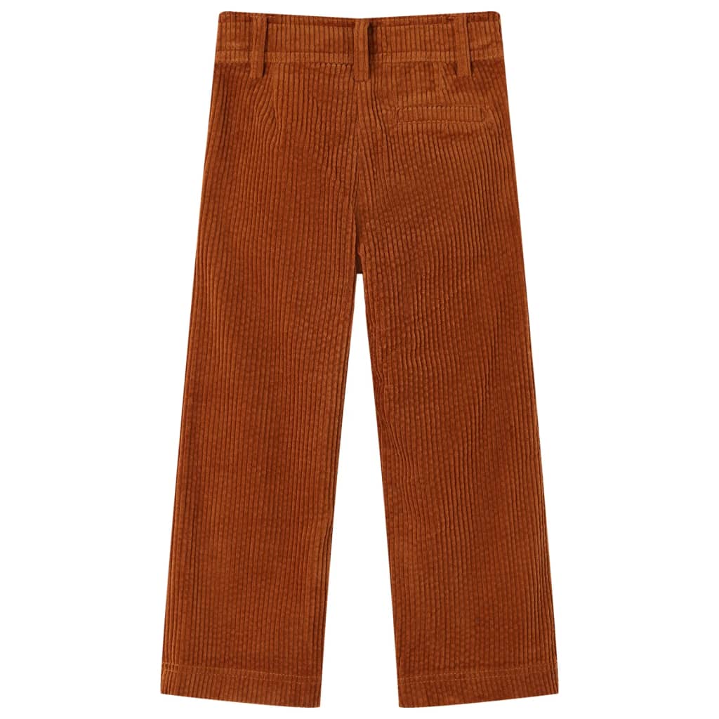 Vidaxl kinderbroek 92 ribfluweel cognackleurig