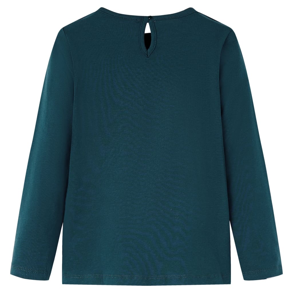 Vidaxl kindershirt met lange mouwen 104 donkergroen