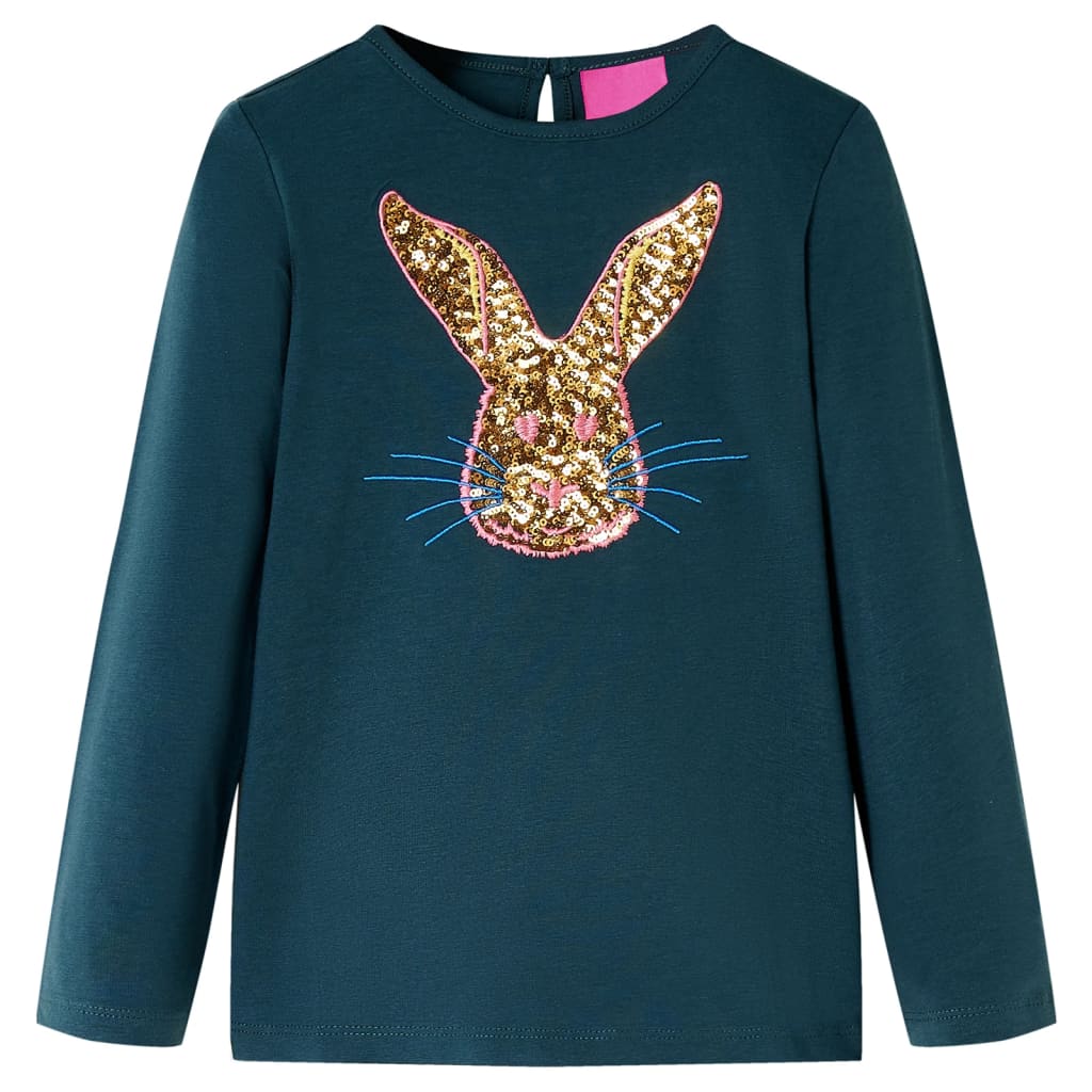 Vidaxl kindershirt met lange mouwen 128 donkergroen