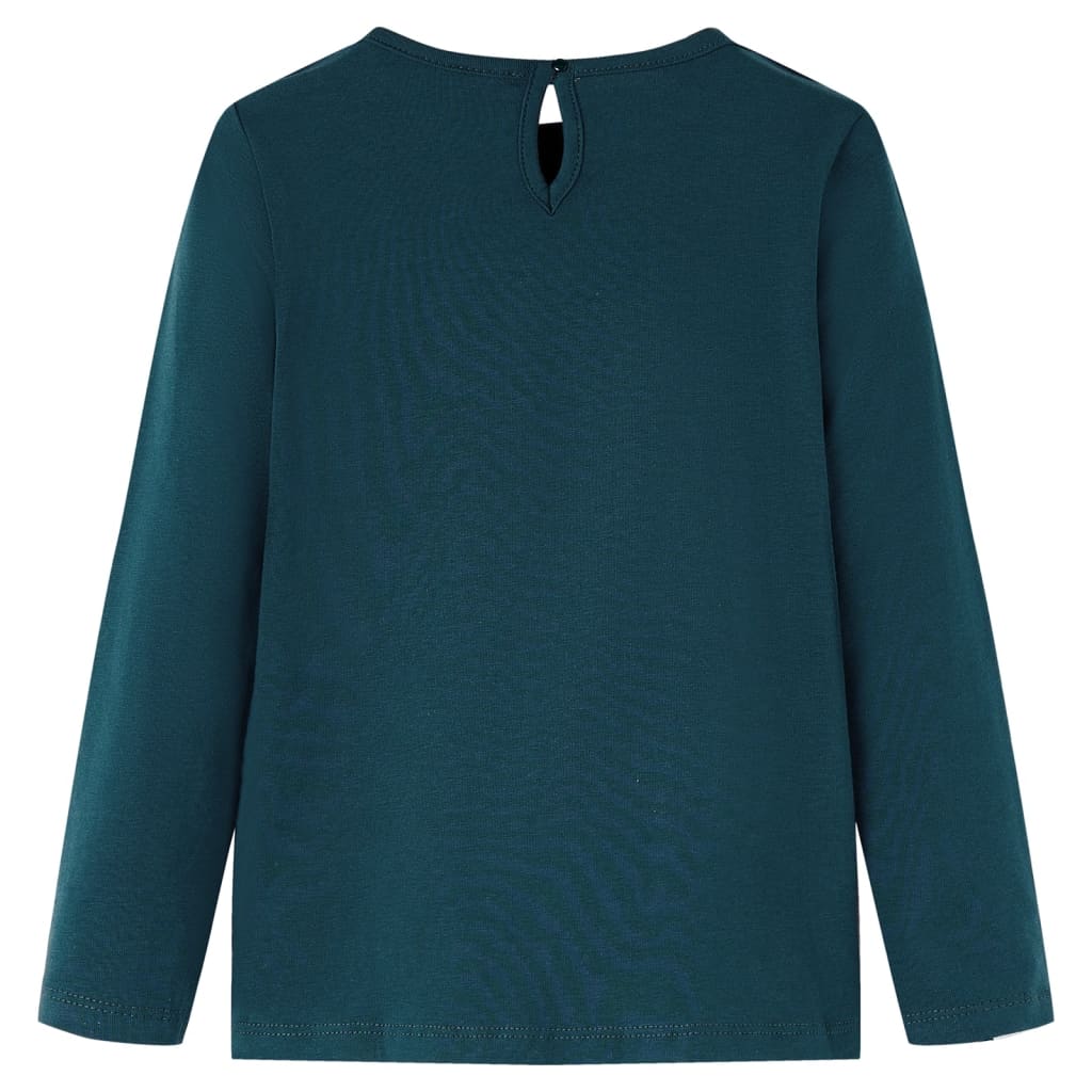 Vidaxl kindershirt met lange mouwen 128 donkergroen