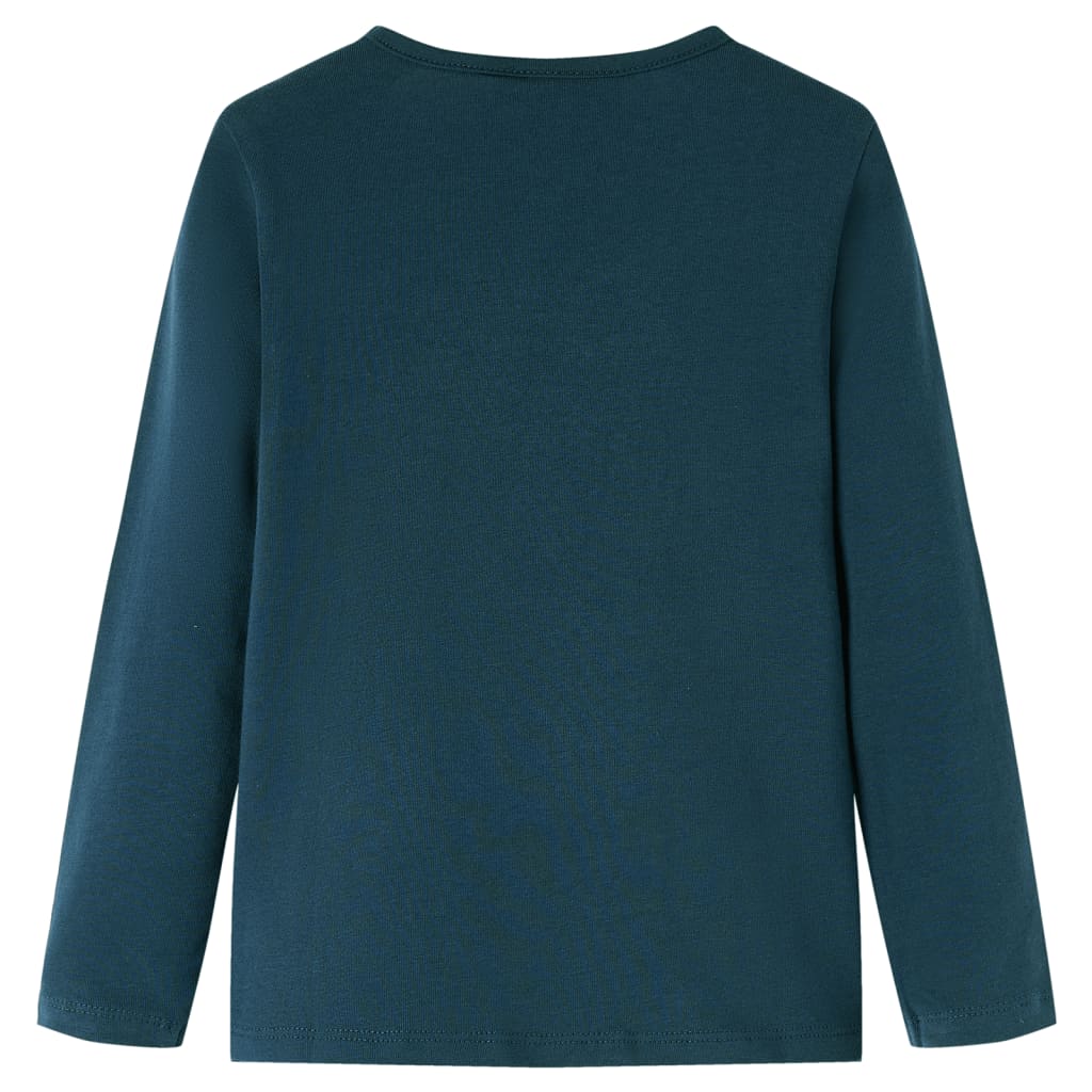 Vidaxl kindershirt met lange mouwen 104 donkergroen