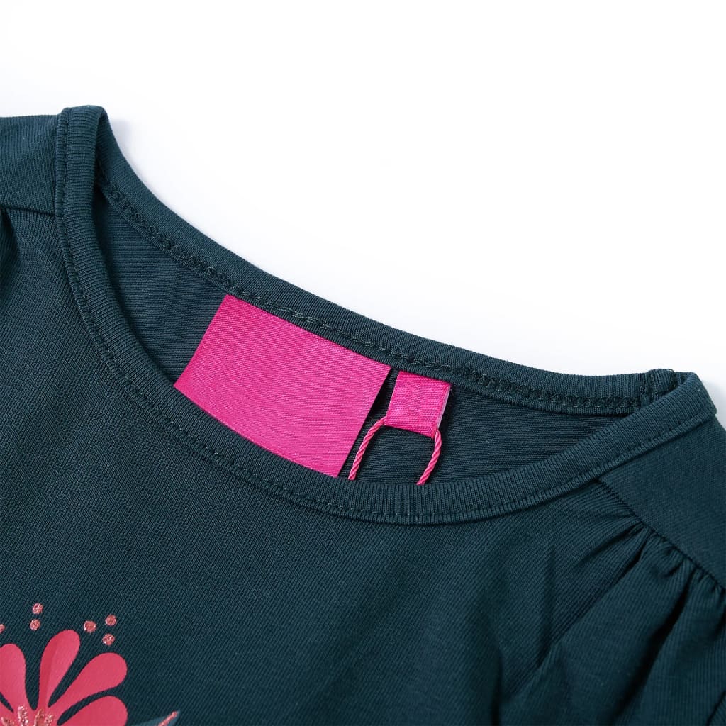 Vidaxl kindershirt met lange mouwen 116 donkergroen