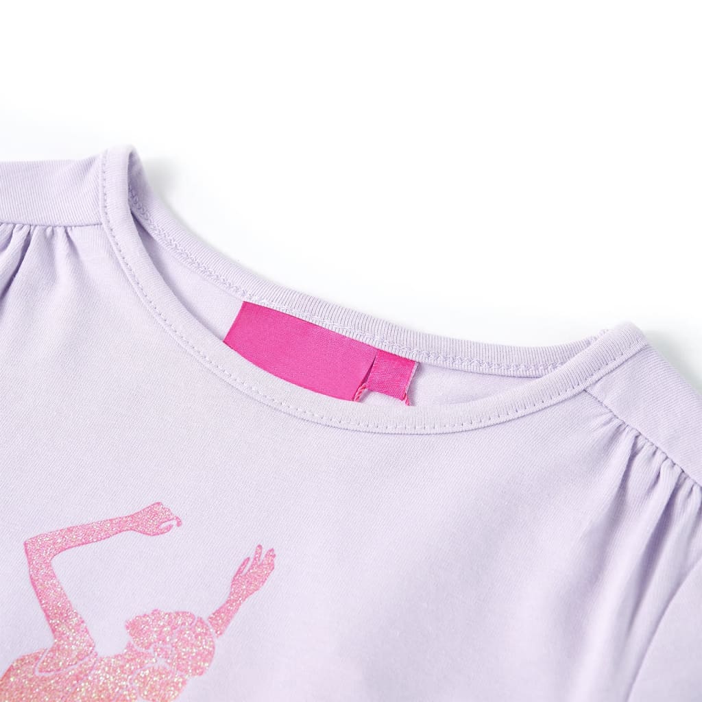 Vidaxl kindershirt met lange mouwen 92 lichtlila