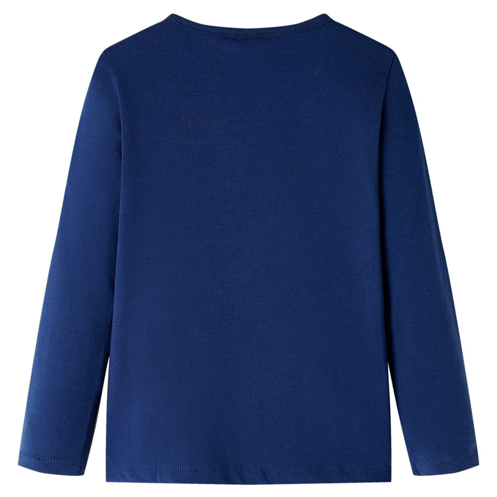 Vidaxl kindershirt met lange mouwen 128 marineblauw