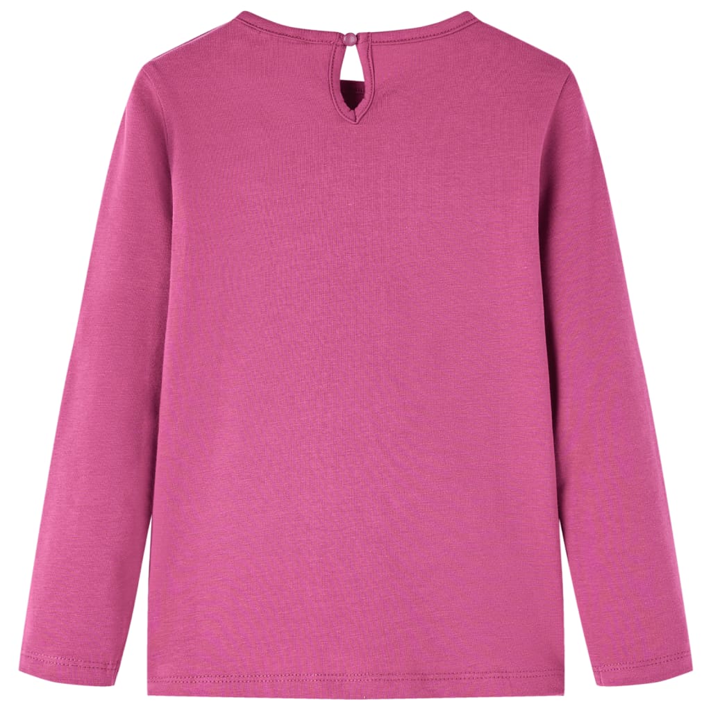 Vidaxl kindershirt met lange mouwen 92 frambooskleurig