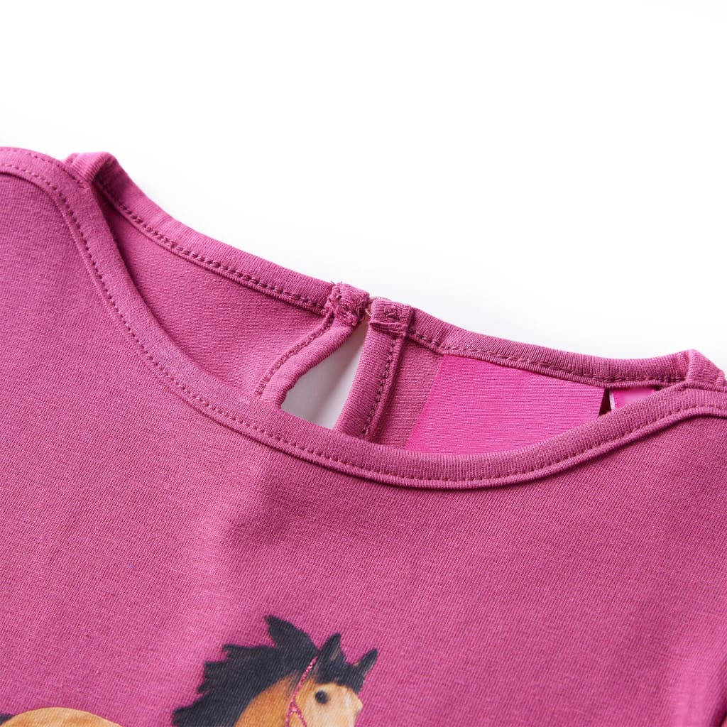 Vidaxl kindershirt met lange mouwen 92 frambooskleurig
