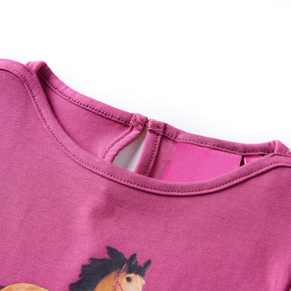 Vidaxl kindershirt met lange mouwen 140 frambooskleurig