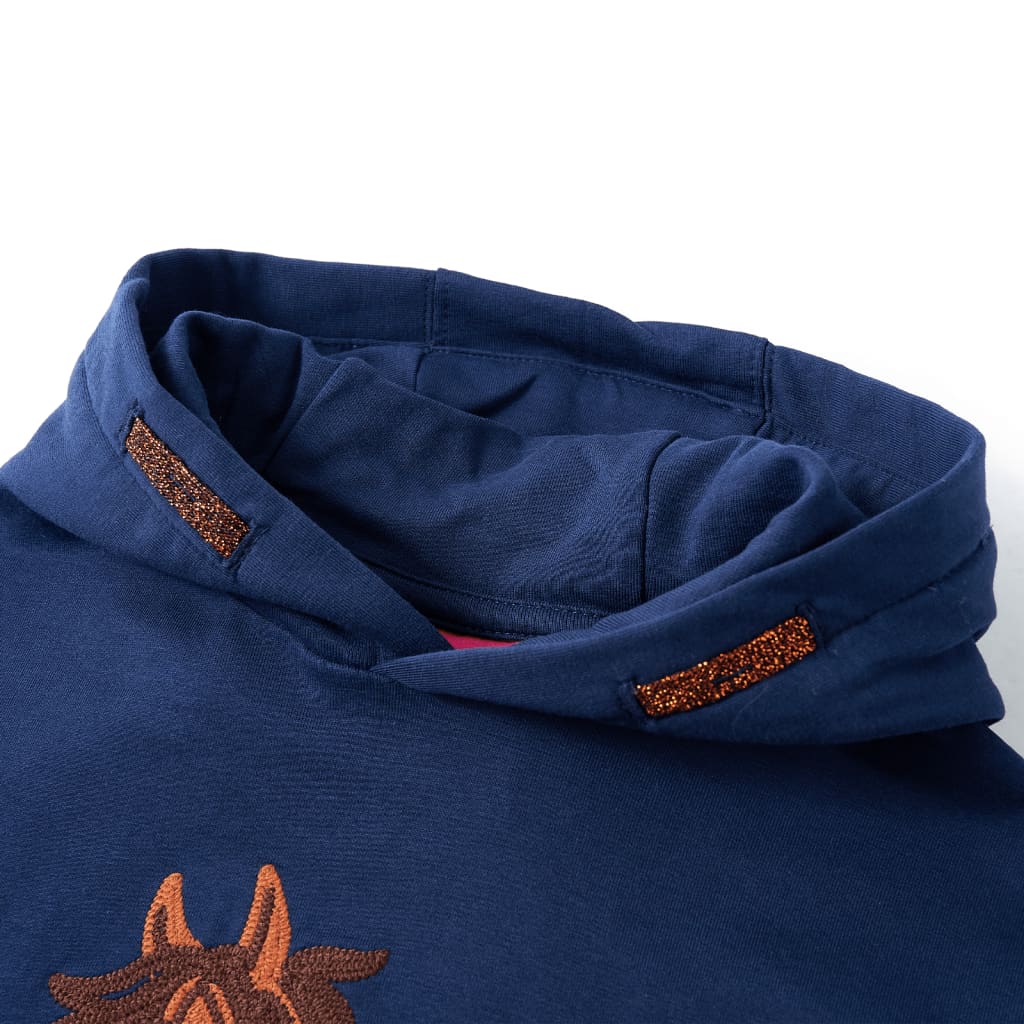 Vidaxl kindertrui met capuchon 92 marineblauw