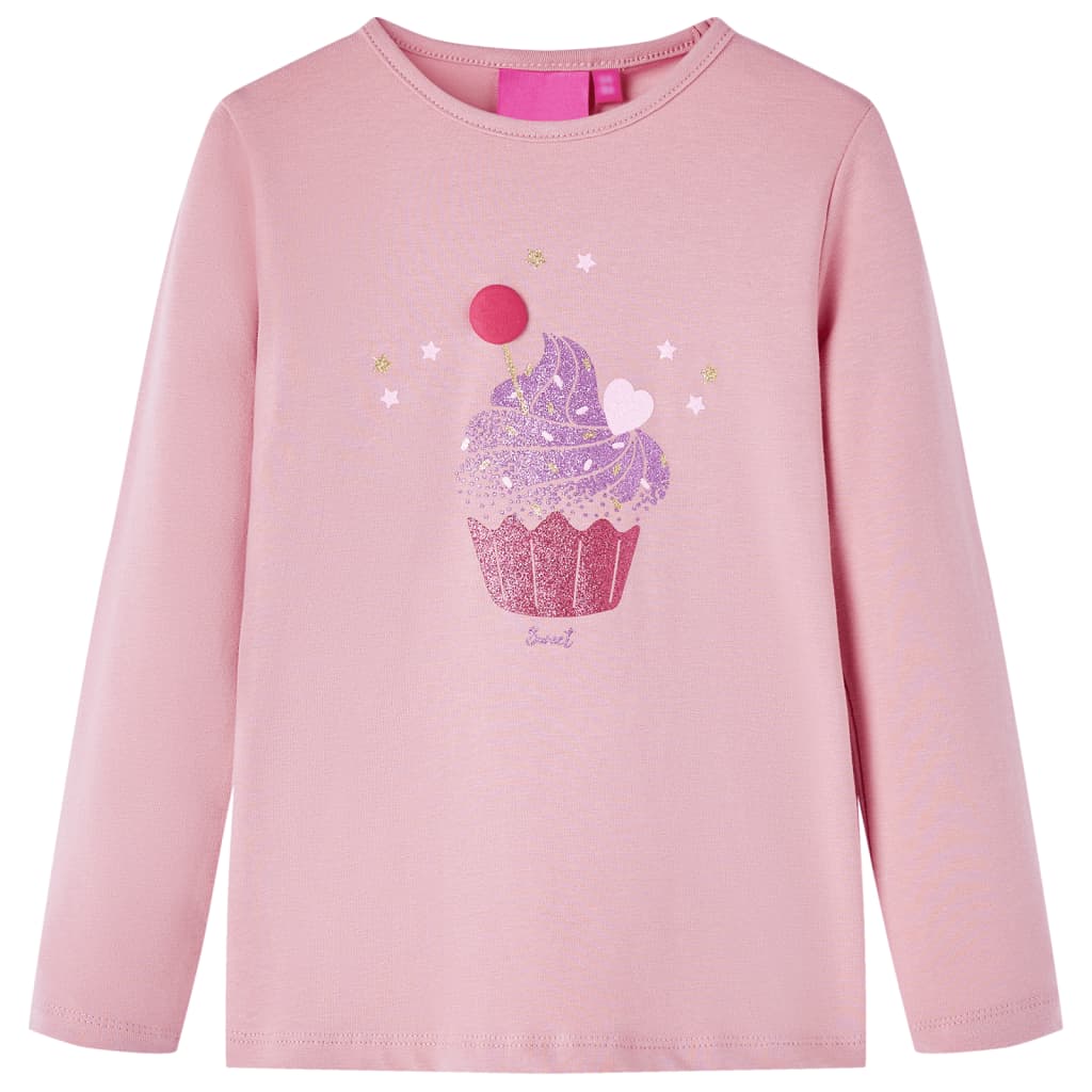Vidaxl kindershirt met lange mouwen 92 lichtroze