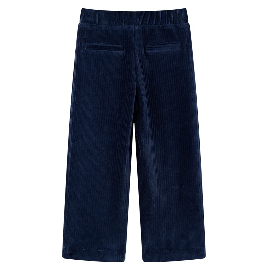 Vidaxl kinderbroek 92 ribfluweel marineblauw