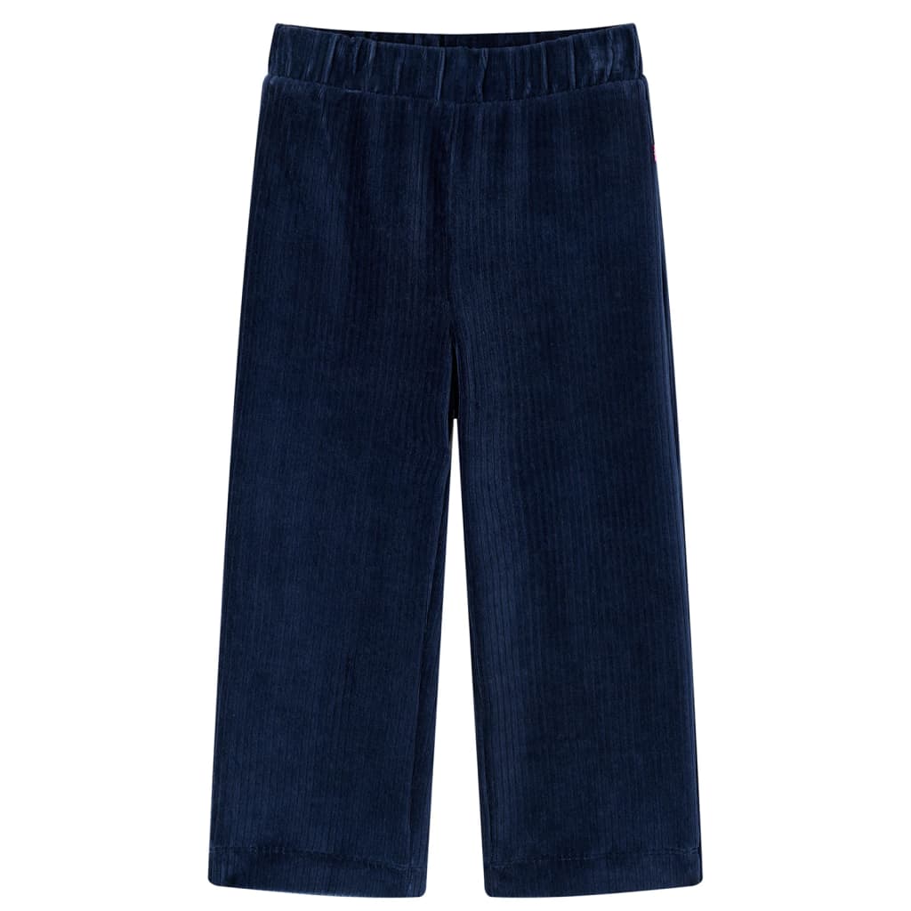 Vidaxl kinderbroek 128 ribfluweel marineblauw