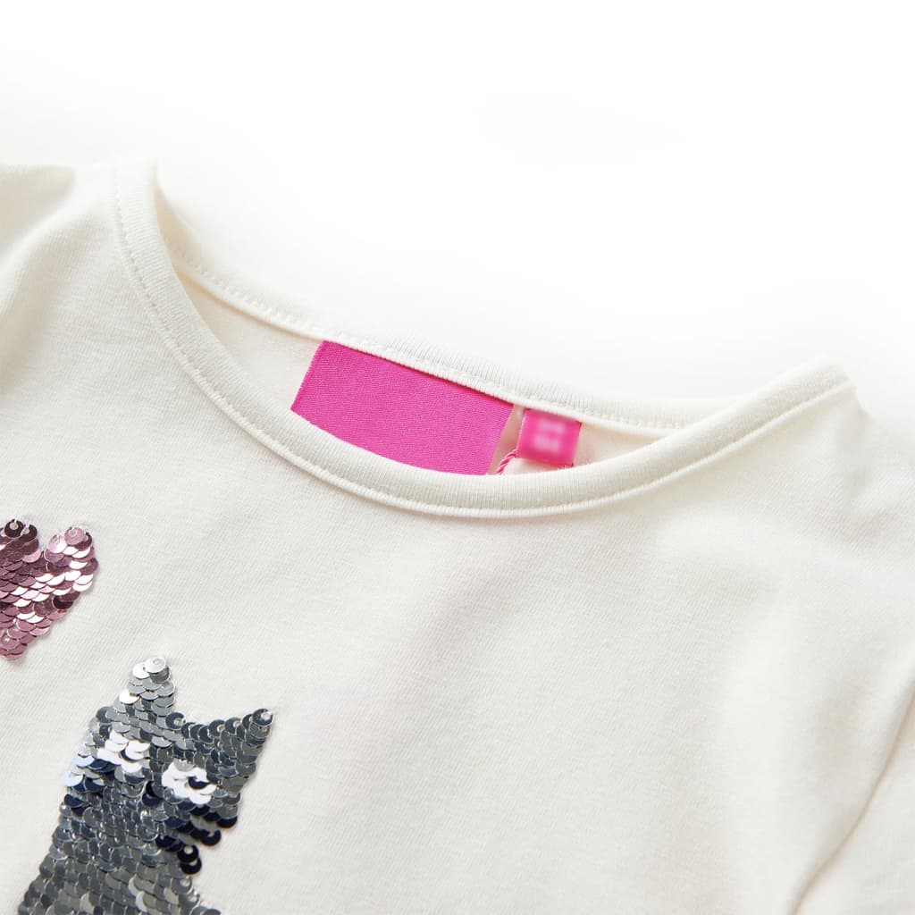 Vidaxl kindershirt met lange mouwen 128 ecru