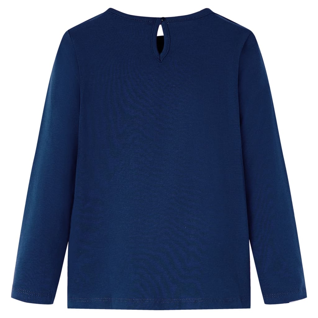 Vidaxl kindershirt met lange mouwen 116 marineblauw