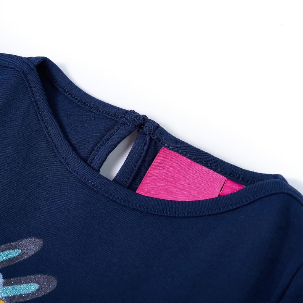 Vidaxl kindershirt met lange mouwen 116 marineblauw