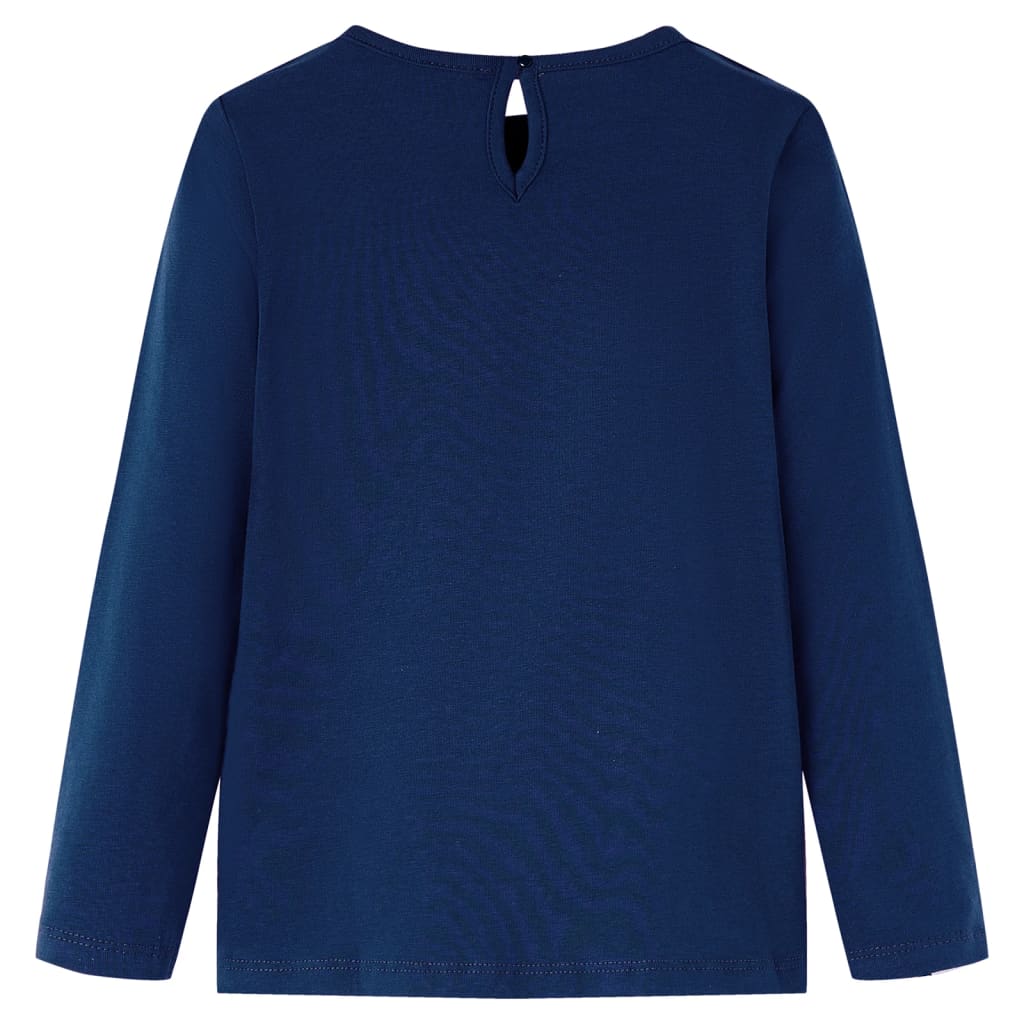 Vidaxl kindershirt met lange mouwen 140 marineblauw