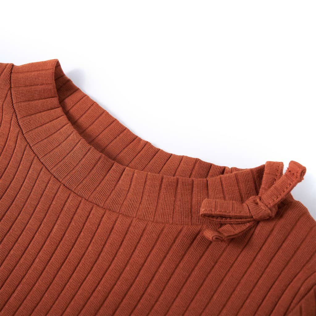 Vidaxl kindershirt met lange mouwen 104 cognackleurig