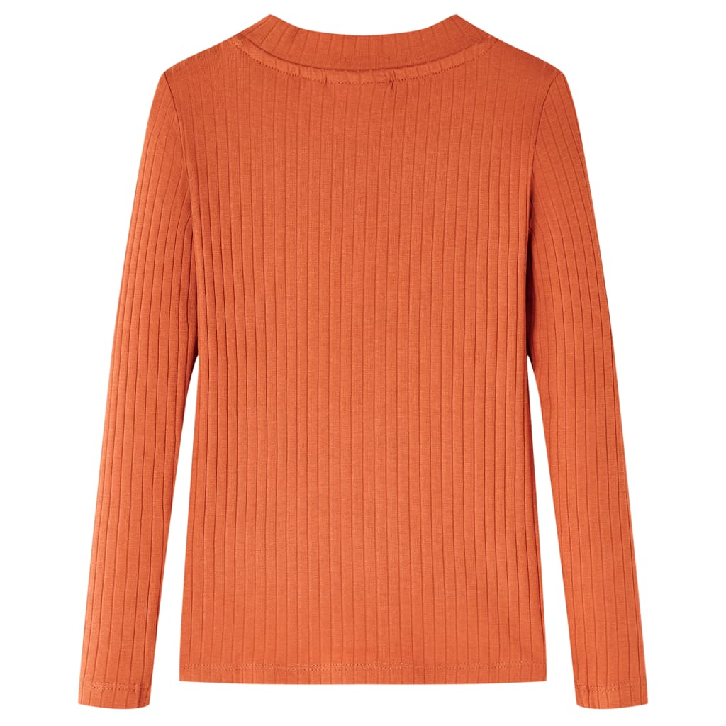 Vidaxl kindershirt met lange mouwen 92 oranjebruin