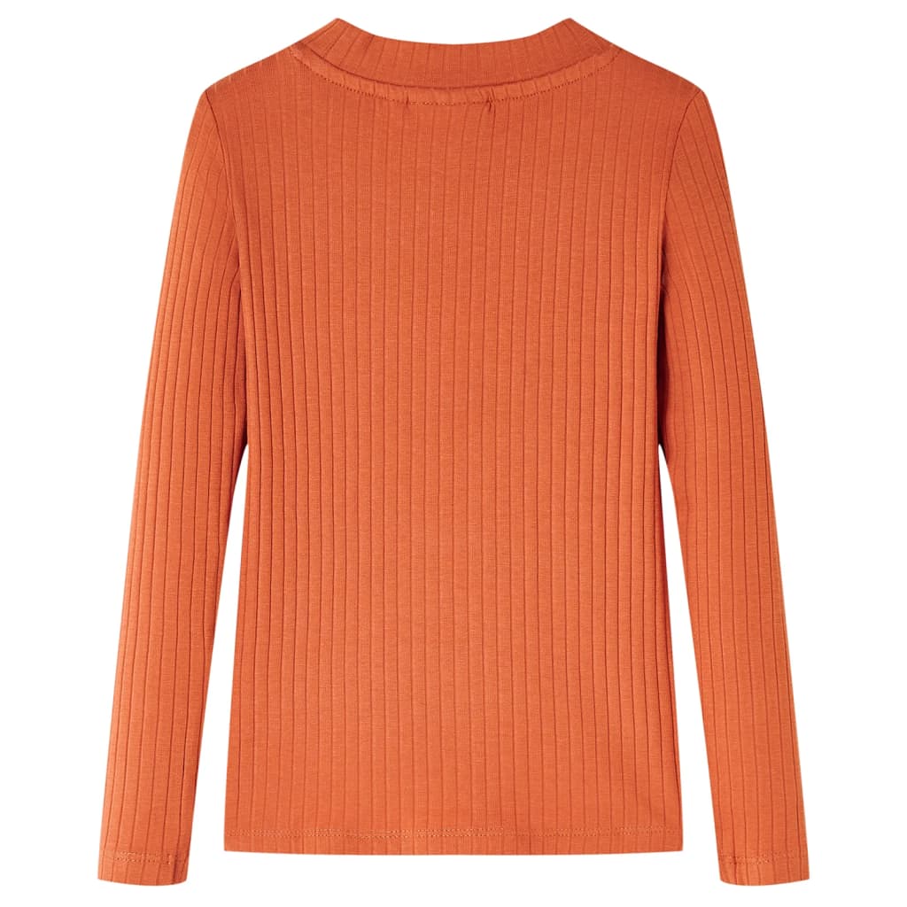 Vidaxl kindershirt met lange mouwen 104 oranjebruin