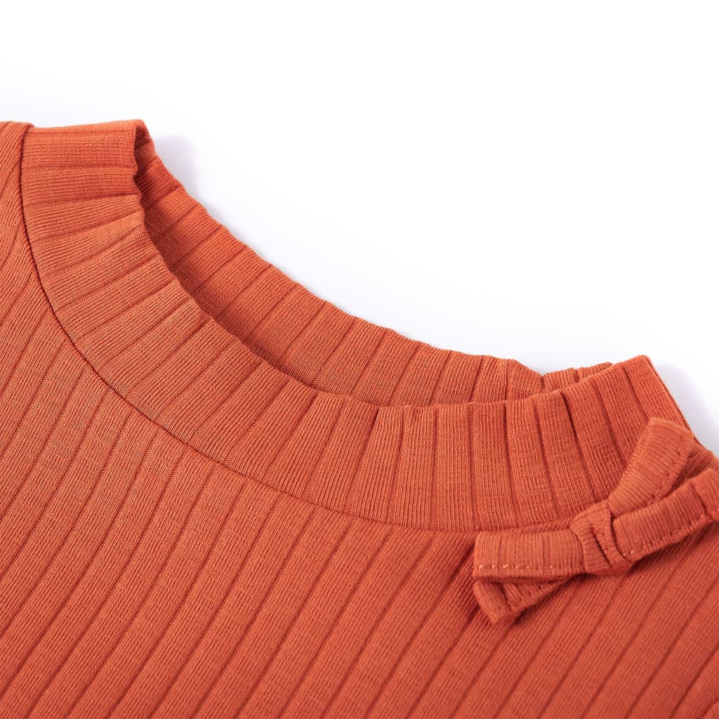 Vidaxl kindershirt met lange mouwen 116 oranjebruin