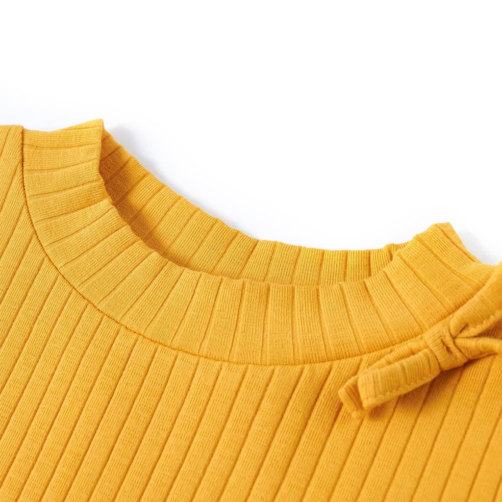 Vidaxl kindershirt met lange mouwen 104 okerkleurig