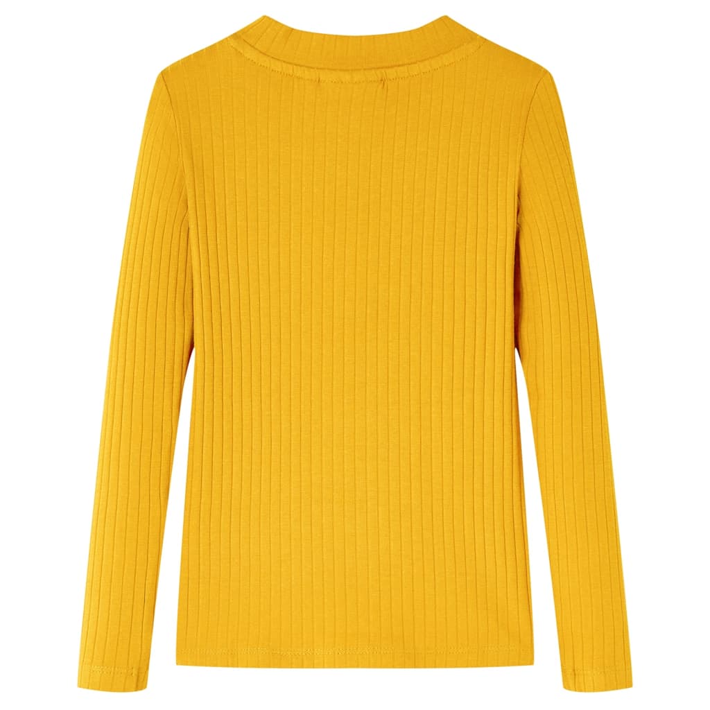 Vidaxl kindershirt met lange mouwen 116 okerkleurig