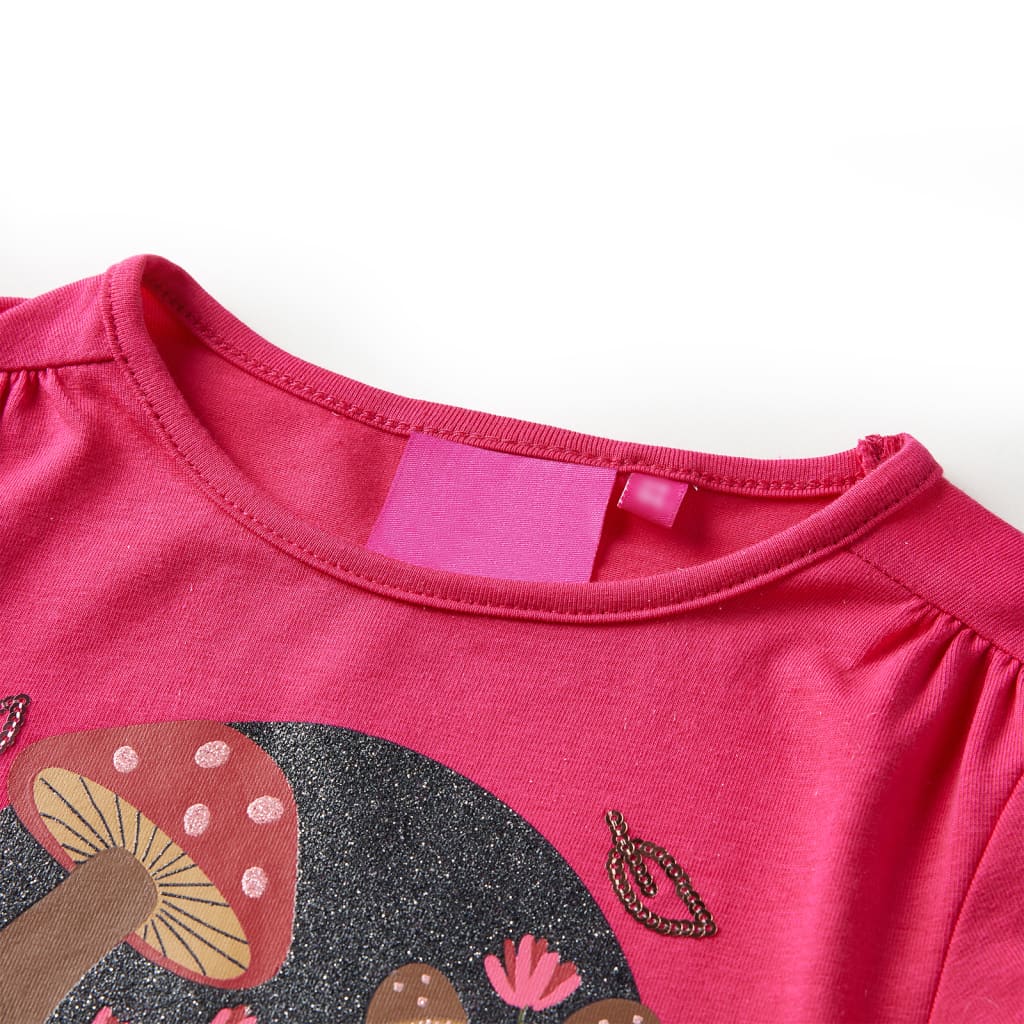 Vidaxl kindershirt met lange mouwen 128 felroze