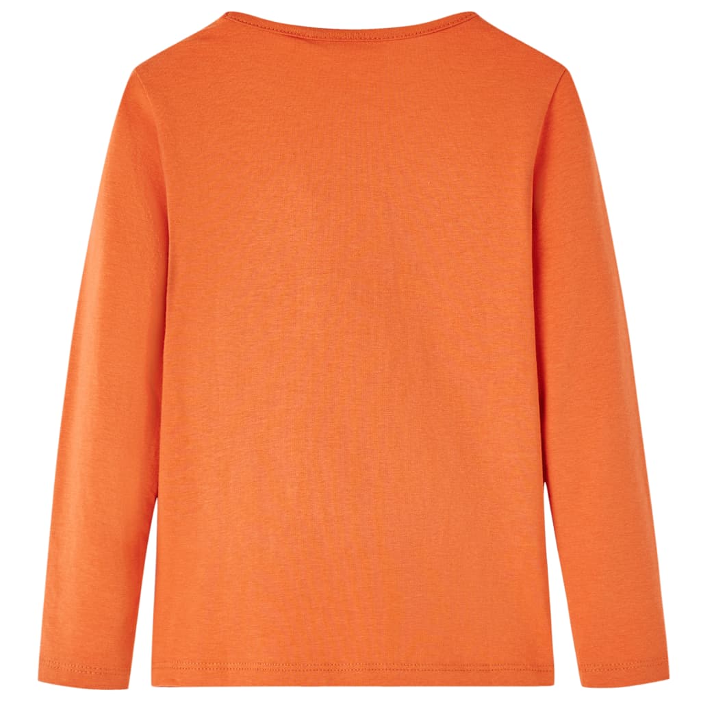 Vidaxl kindershirt met lange mouwen 92 oranjebruin