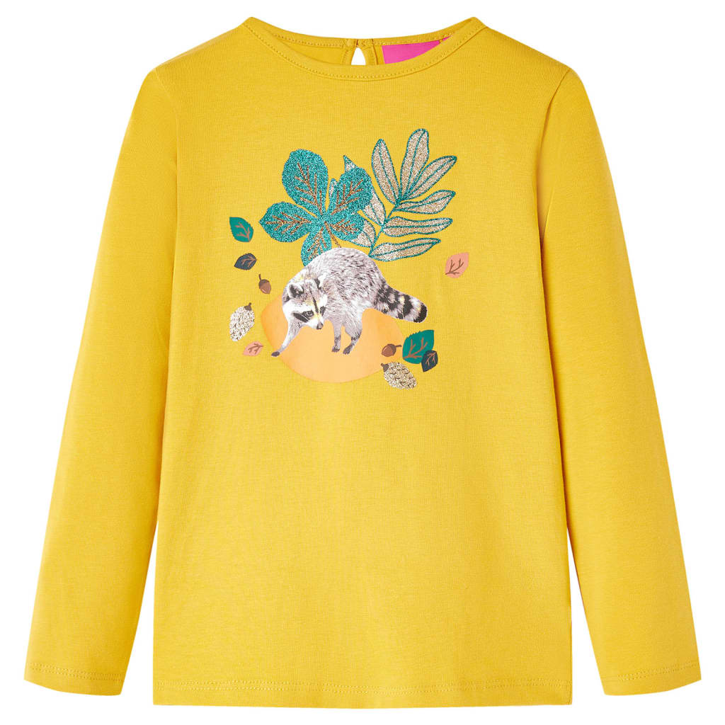 Vidaxl kindershirt met lange mouwen 116 okerkleurig