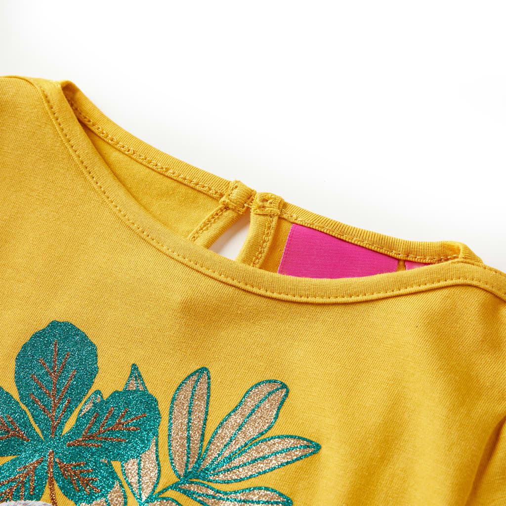 Vidaxl kindershirt met lange mouwen 116 okerkleurig