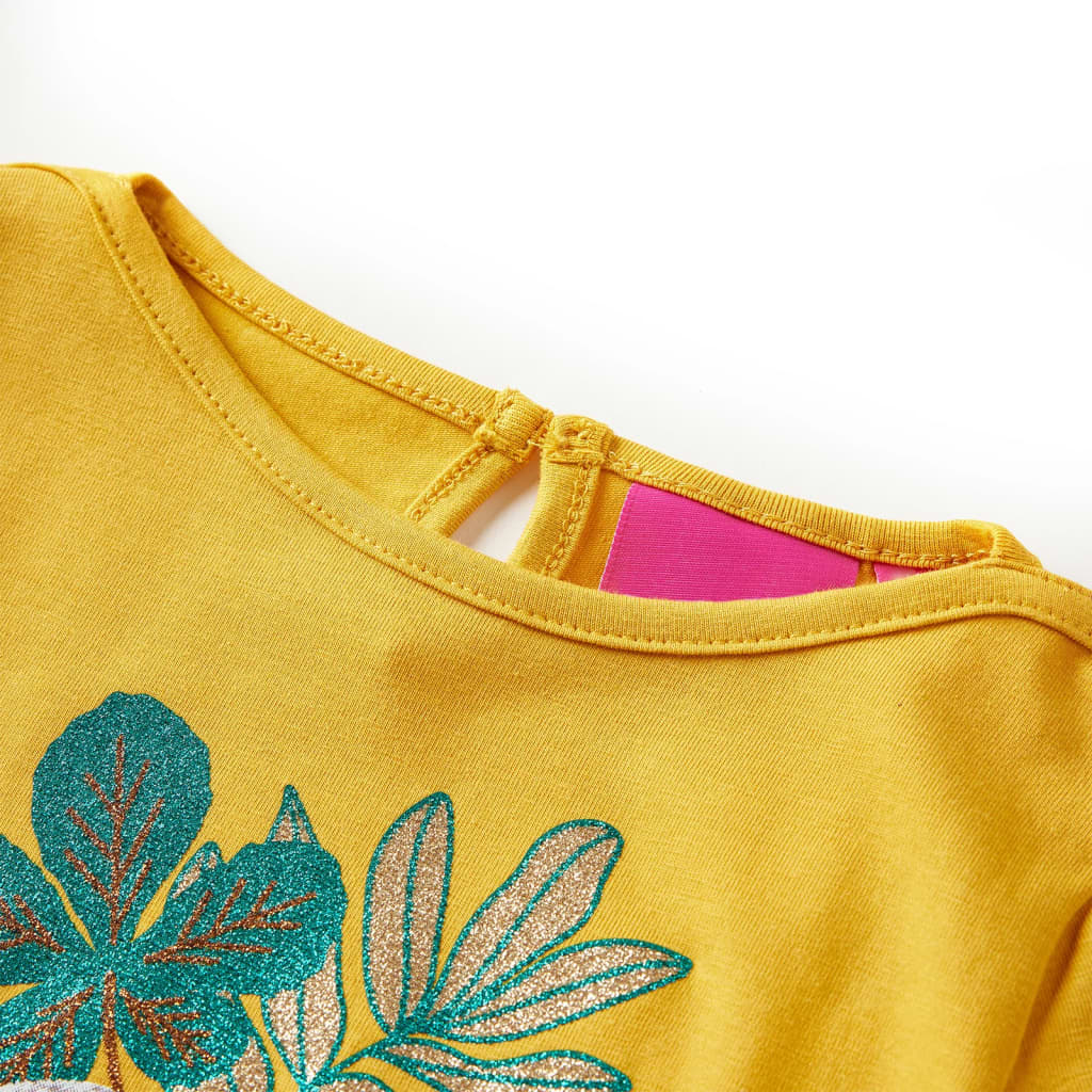 Vidaxl kindershirt met lange mouwen 140 okerkleurig