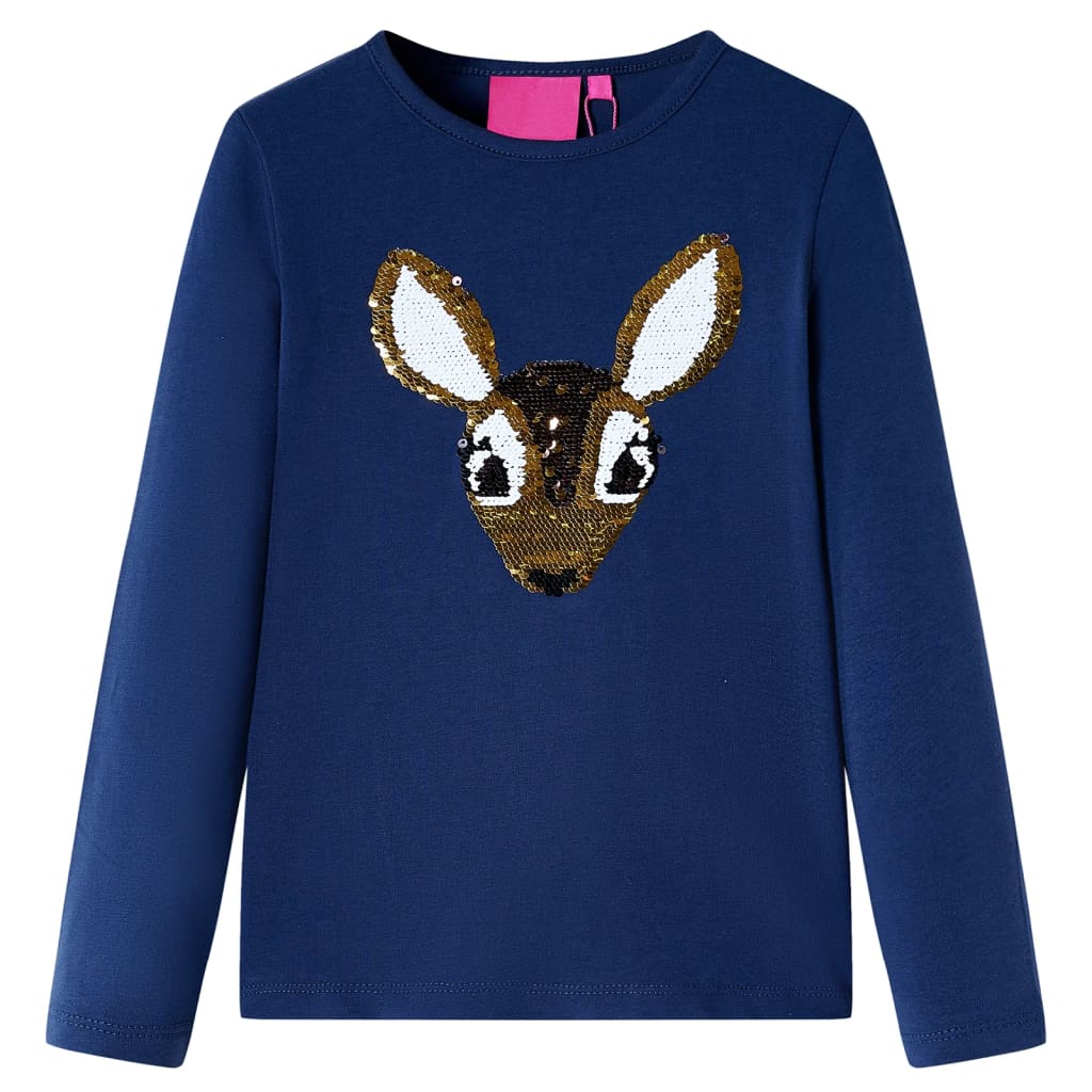 Vidaxl kindershirt met lange mouwen 104 marineblauw