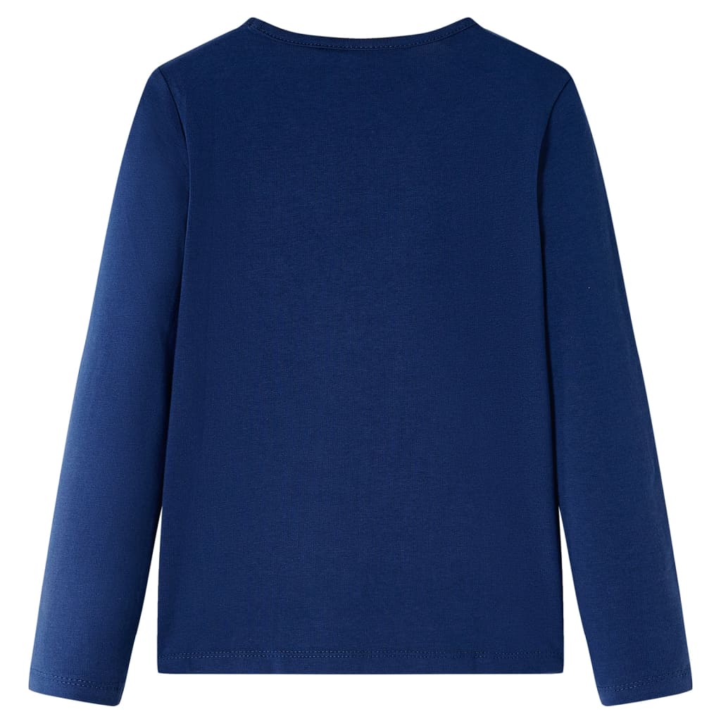 Vidaxl kindershirt met lange mouwen 104 marineblauw